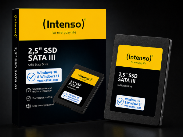 SSD Festplatte windows 10 / 11 Pro vorinstalliert für PC Laptop Notebook Intenso