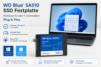 SSD Festplatte WD Blue SA510 windows 10 / 11 Pro...