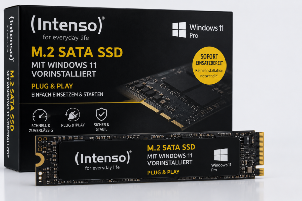 SSD Festplatte windows 10 / 11 Pro vorinstalliert M.2 SATA Intenso