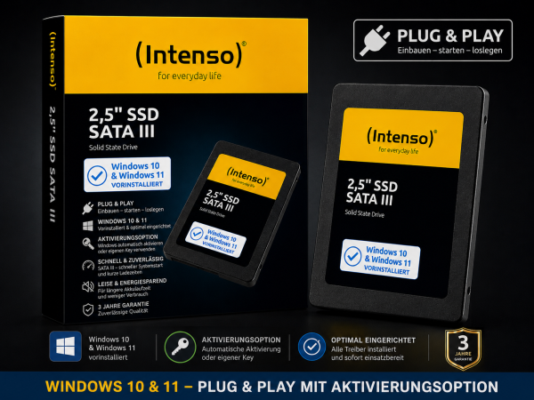 SSD Festplatte für Dell Vostro windows 10 / 11 Pro vorinstalliert sata